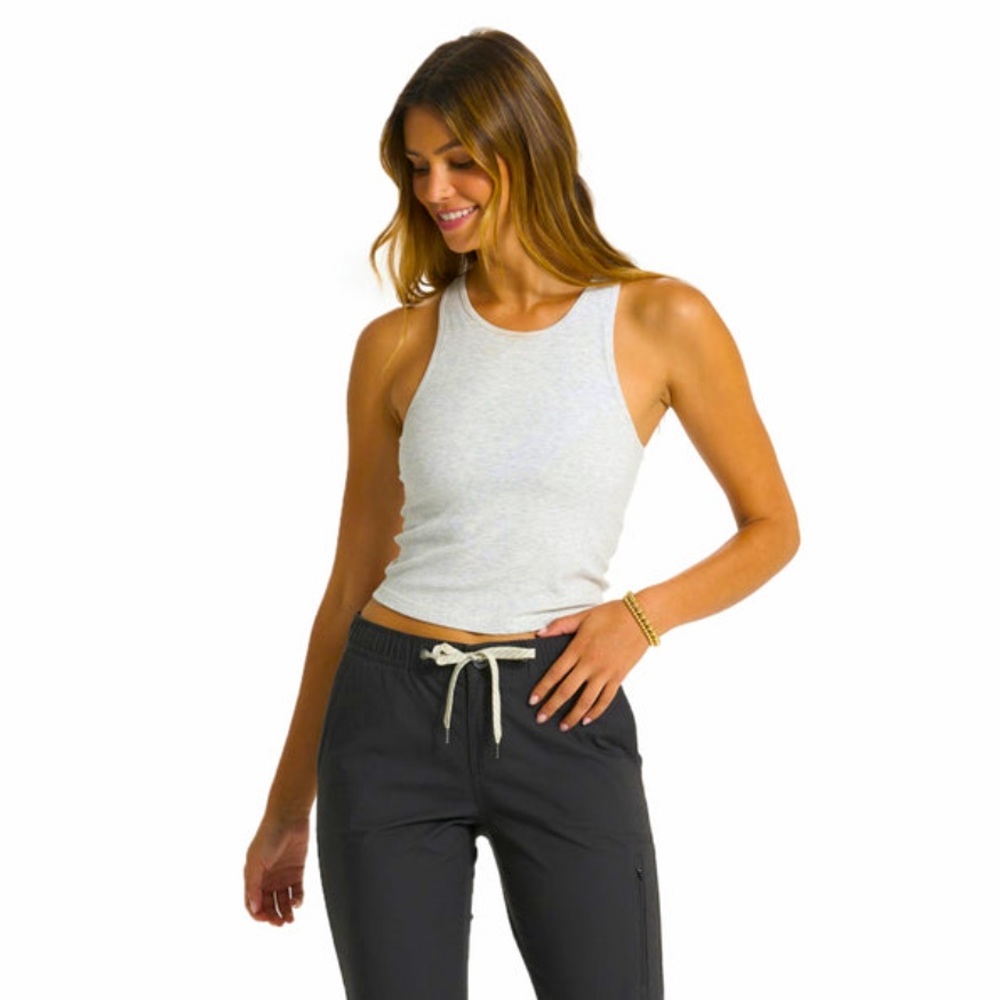 Vuori Pose Plyo Tank in White Heather Size S
